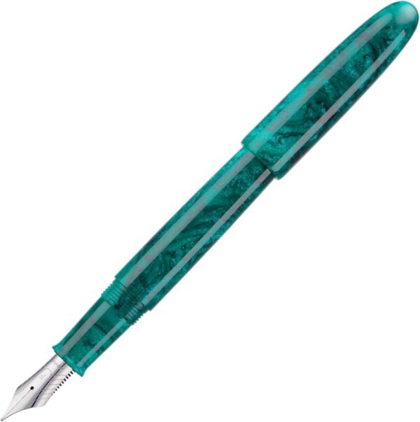 Fountain Pen #8 Stub 1.1mm Nib Large Handcraft Calligraphy Art Drawing Pen with Converter Pen Case Collection Set (Green Glitter) - 图片 2