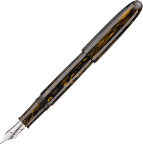 Fountain Pen #8 Stub 1.1mm Nib Large Handcraft Calligraphy Art Drawing Pen with Converter Pen Case Collection Set (Brown Gold) - 图片 2