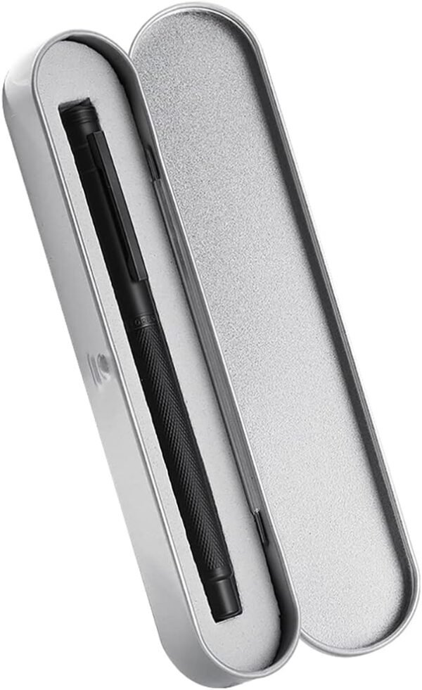 Matte Black Forest Fountain Pen Extra Fine Nib Classic Design with Converter and Metal Pen Box Set（Black） - 图片 3