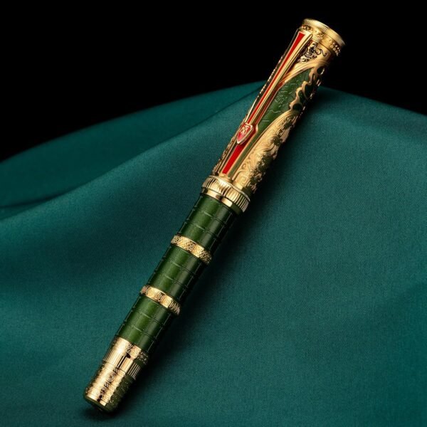 Fountain Pen - Green Qin Dynasty Writing Pen with Fine Nib and Converter Set - 图片 4