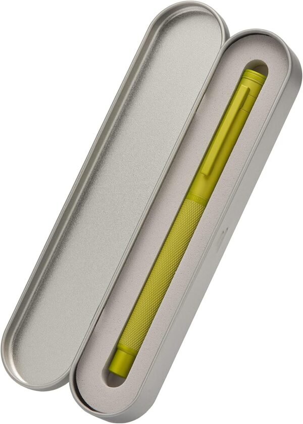 Mustard Yellow Forest Fountain Pen Extra Fine Nib, Classic Design with Converter and Metal Pen Case, The Light of Hope Serise - 图片 4
