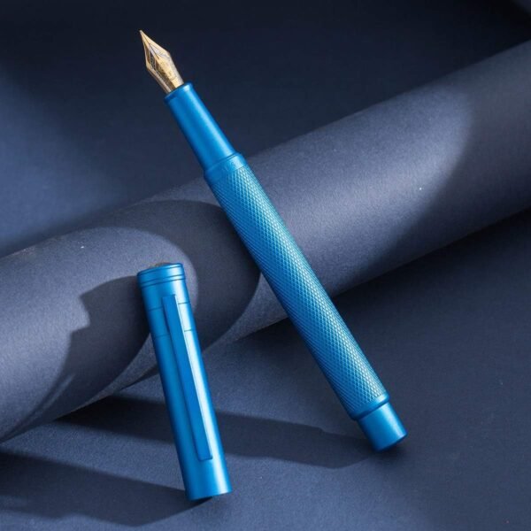 Blue Forest Fountain Pen Extra Fine Nib, Classic Design with Converter and Metal Pen Case, The Light of Hope Serise（Blue） - 图片 5