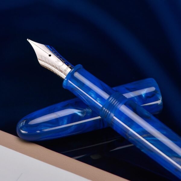 Fountain Pen #8 Stub 1.1mm Nib Large Handcraft Calligraphy Art Drawing Pen with Converter Pen Case Collection Set (Cobalt Blue) - 图片 5
