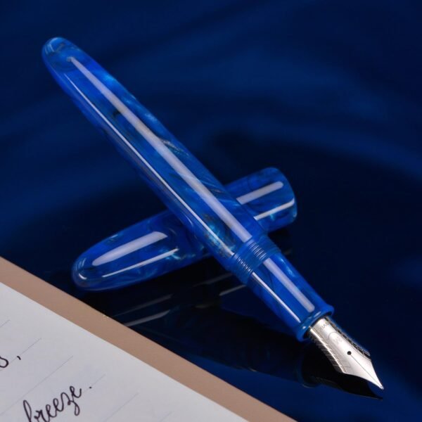 Fountain Pen #8 Stub 1.1mm Nib Large Handcraft Calligraphy Art Drawing Pen with Converter Pen Case Collection Set (Cobalt Blue) - 图片 6