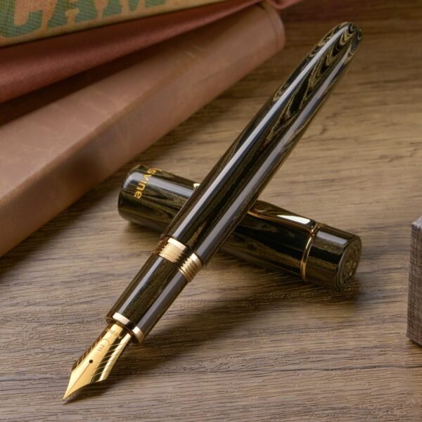 Germany Cumberland Ebonite Fountain Pen #8 Medium Nib, Large Handcraft Pen with Converter Pen Box Collection Set- Brown - 图片 7
