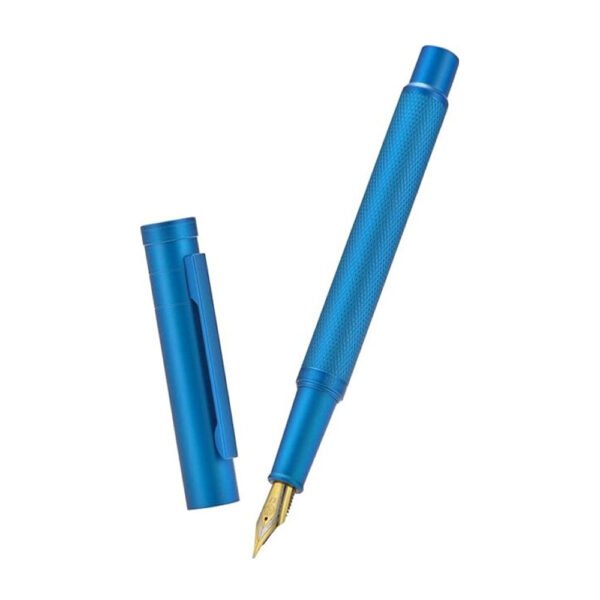 Blue Forest Fountain Pen Extra Fine Nib, Classic Design with Converter and Metal Pen Case, The Light of Hope Serise（Blue）