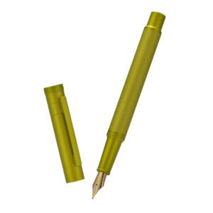 Mustard Yellow Forest Fountain Pen Extra Fine Nib, Classic Design with Converter and Metal Pen Case, The Light of Hope Serise